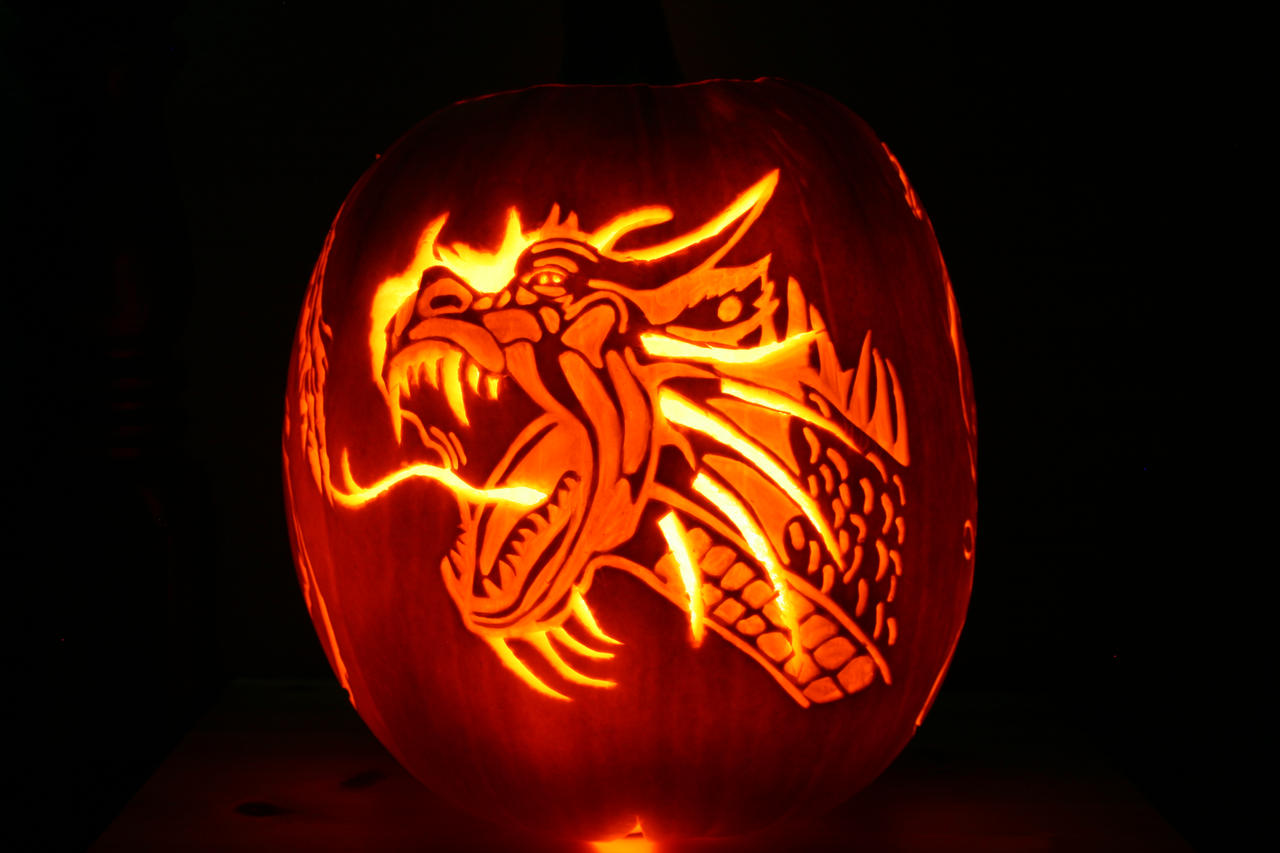 dragon pumpkin template