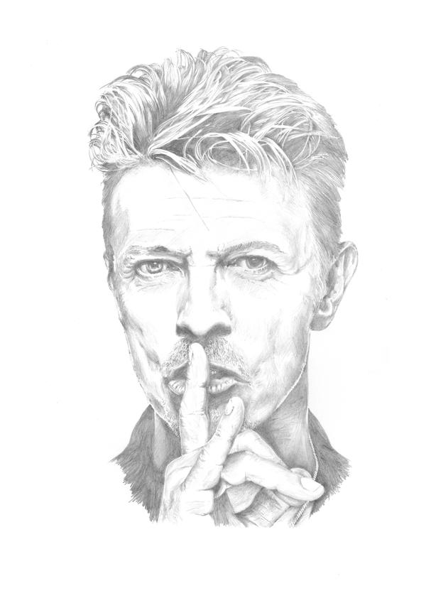 David Bowie Sketch by Carl-Seager
