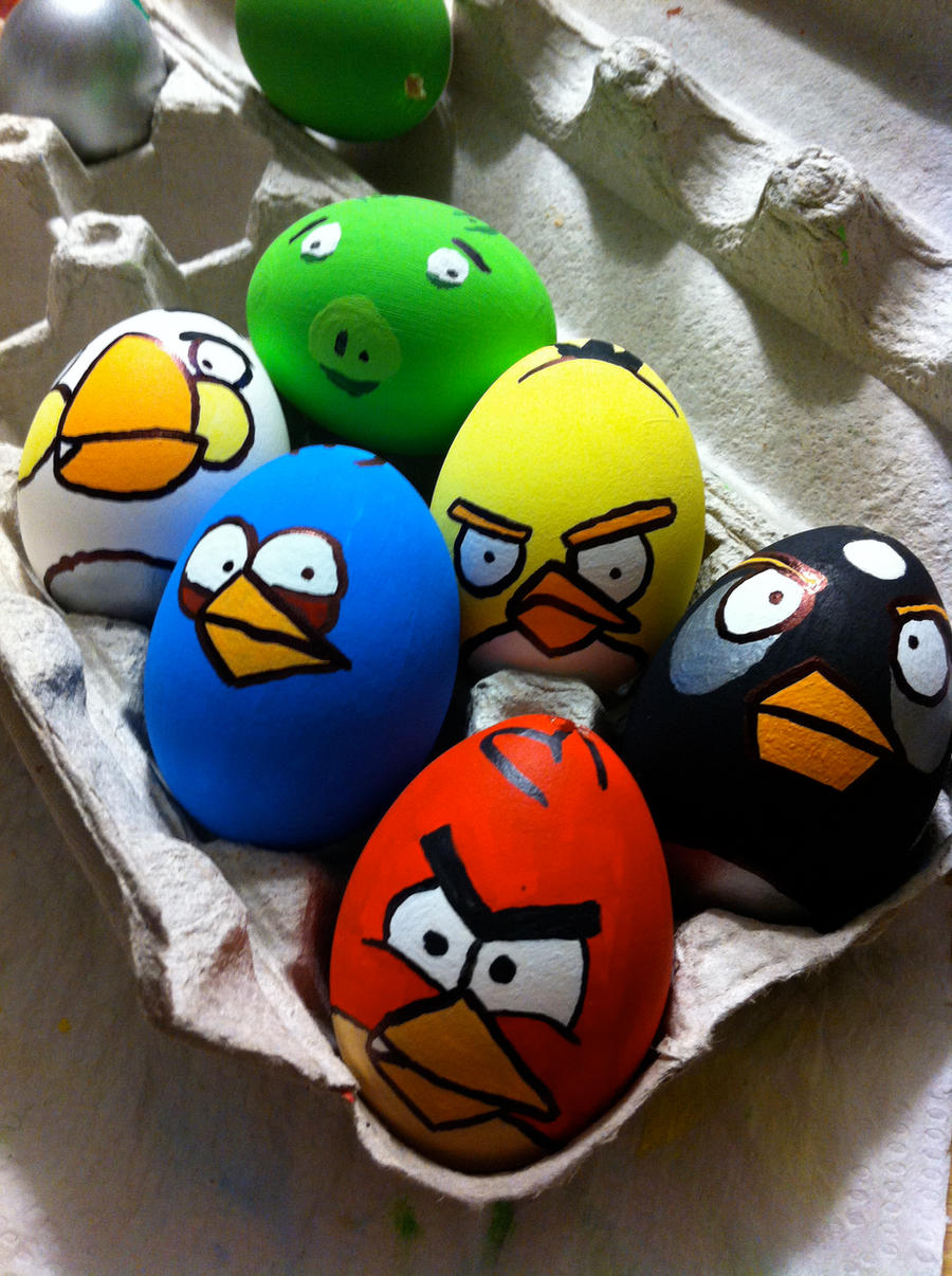 Angry Birds Easter Eggs by garfey