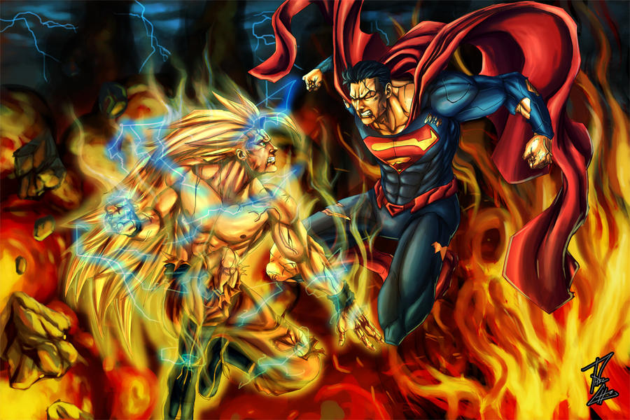 goku_vs__superman_commission_by_qbatmanp