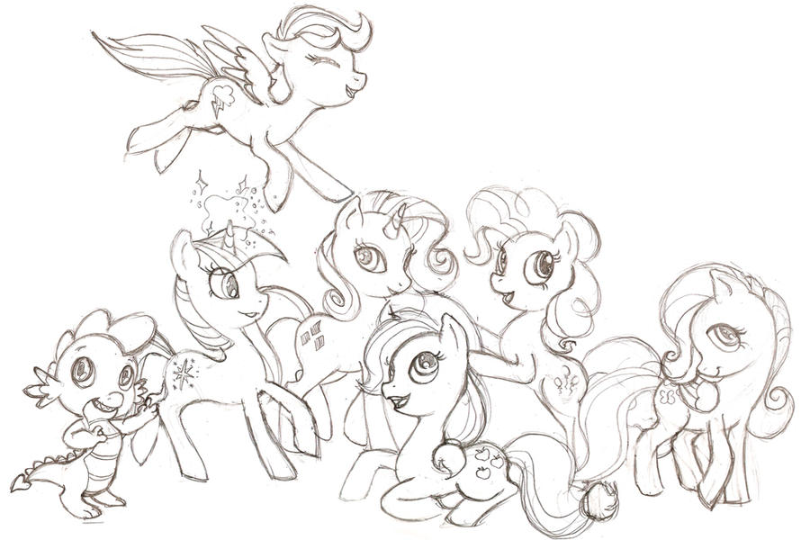 mane 6 coloring pages - photo #36