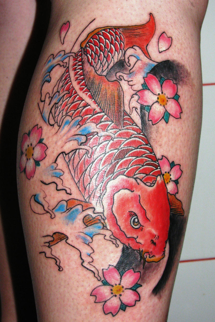 Koi fish tattoo by dmtattoo