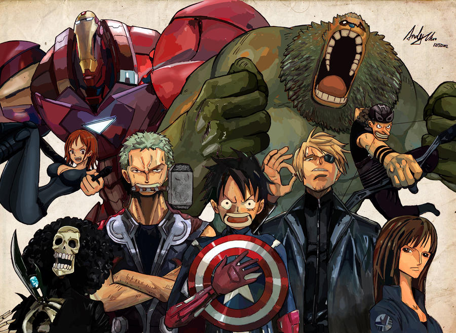 One Piece Avengers by AndiMoo