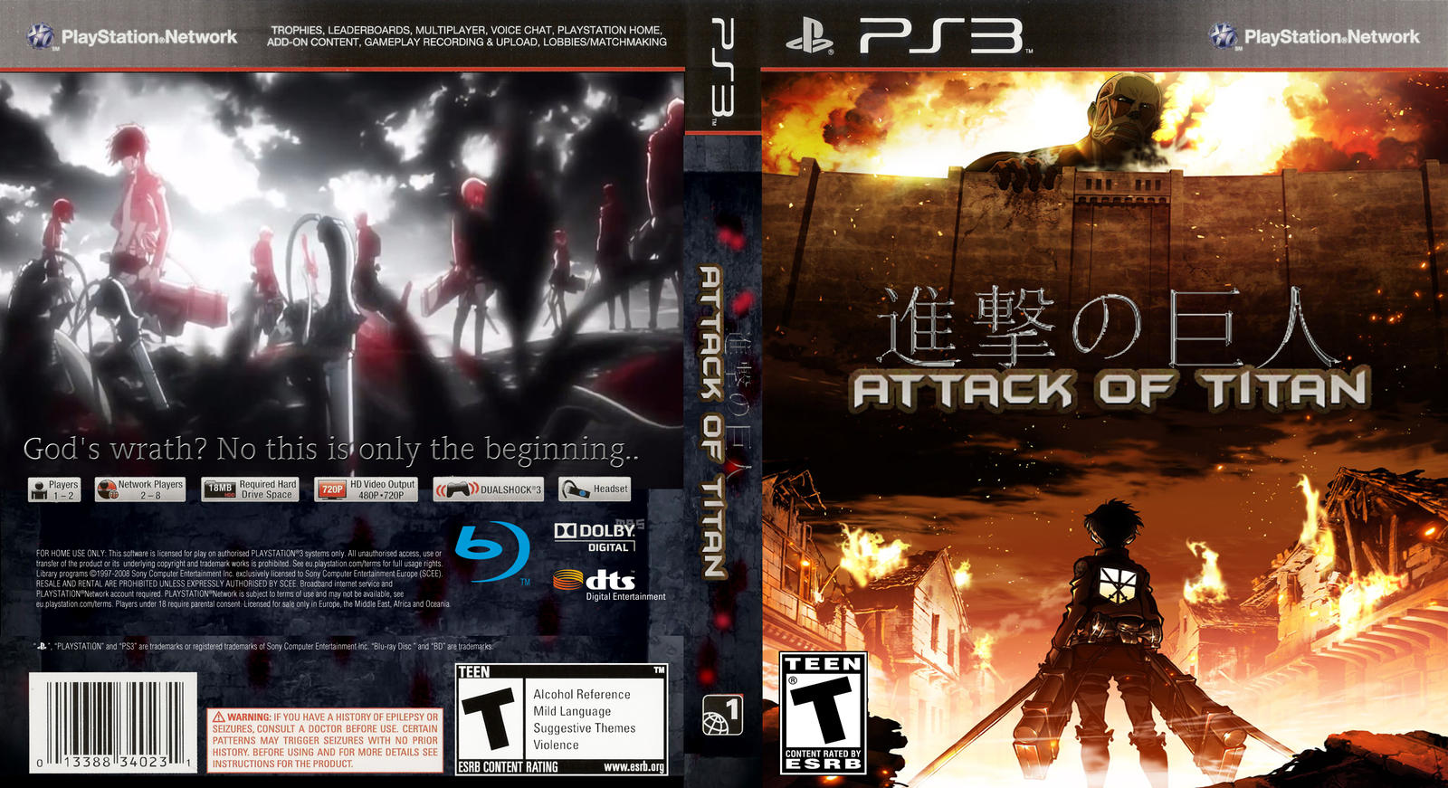 Attack of titan game cover by SoujiHeat00 on DeviantArt