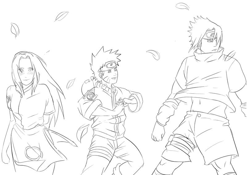 naruto team seven coloring pages - photo #40