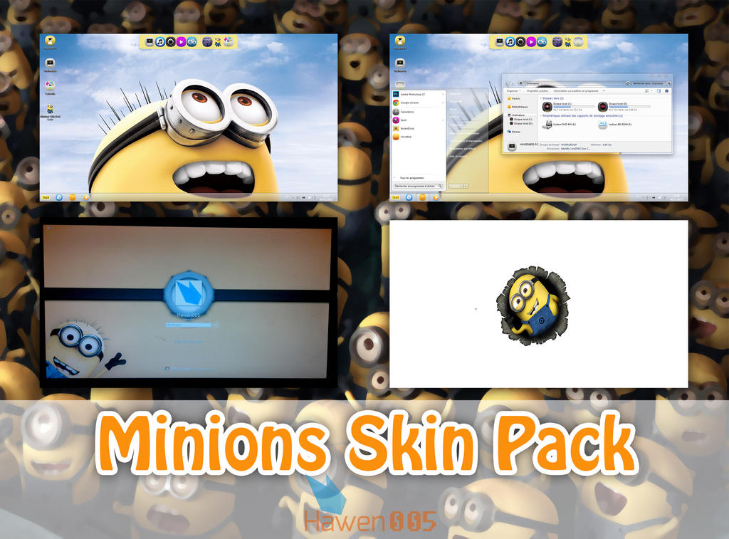 Minions Skin Pack for Win7