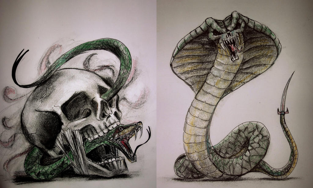 Skull and Snake Tattoo designs by TamiTw on DeviantArt