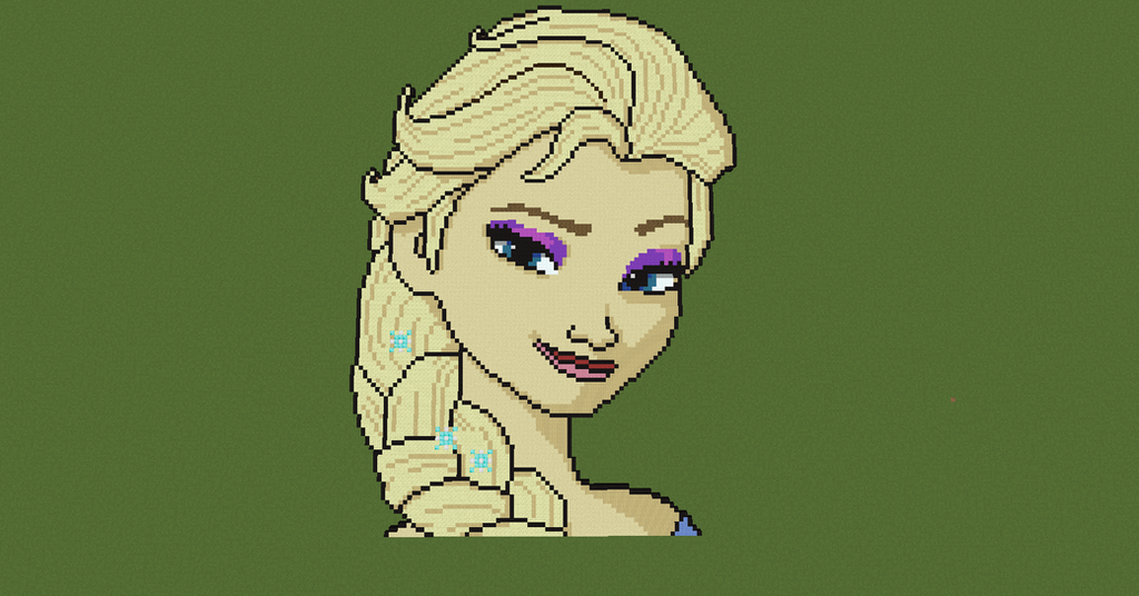 Minecraft Elsa Frozen Pixel Art by SabathePony on DeviantArt