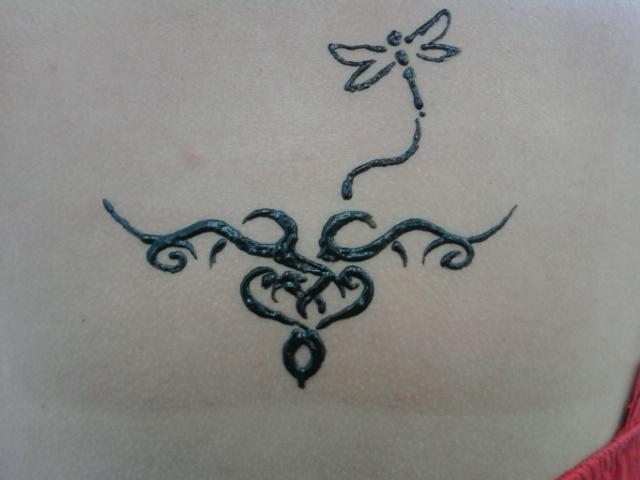 dragonfly back henna - dragonfly tattoo