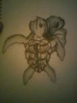 turtle love | Flower Tattoo