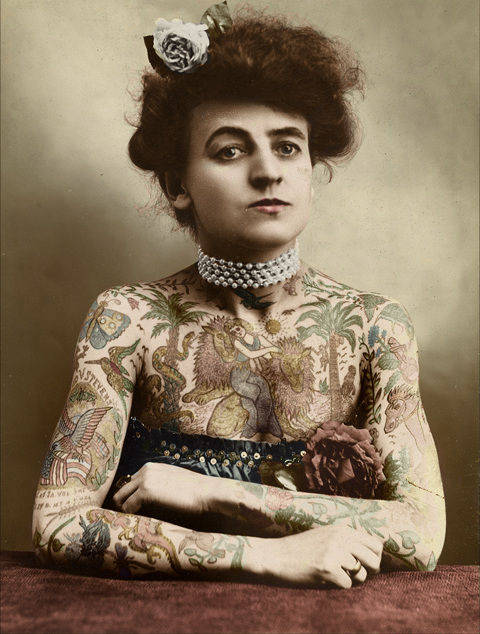 victorian tattoos. Tattooed Victorian Lady by