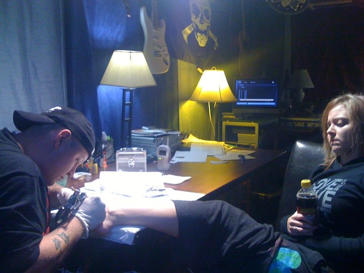 Getting Tattoo