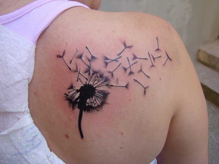 dandelion tattoo. dandelion tattoo