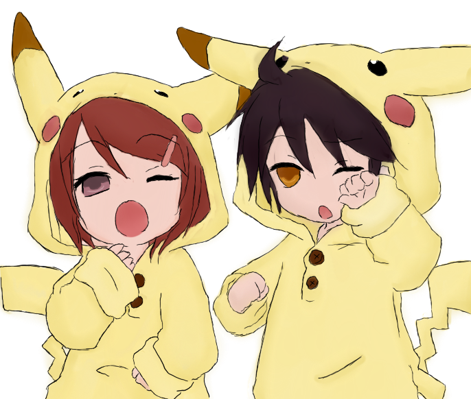 Pikachu kawaii coulple by Souuleaater