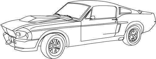 mach 1 mustang fastback coloring pages - photo #8