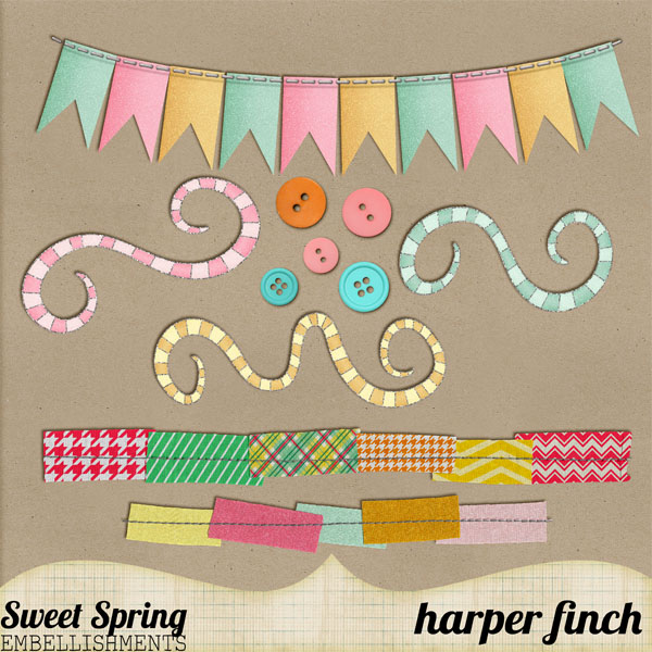 Sweet Spring Embellishments by harperfinch