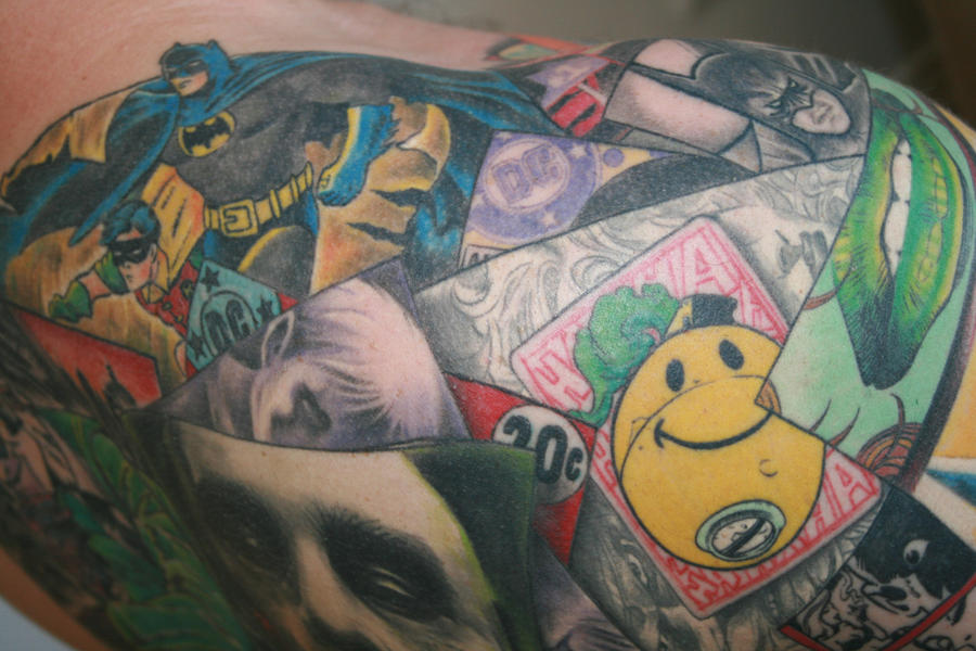 batman tattoo complete shoulde by ~carlyshephard on deviantART