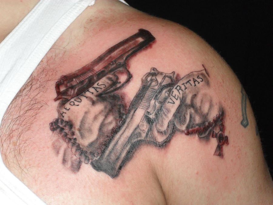 Worse Things Happen At Sea Tattoo. Boondock Saints tattoo - chest