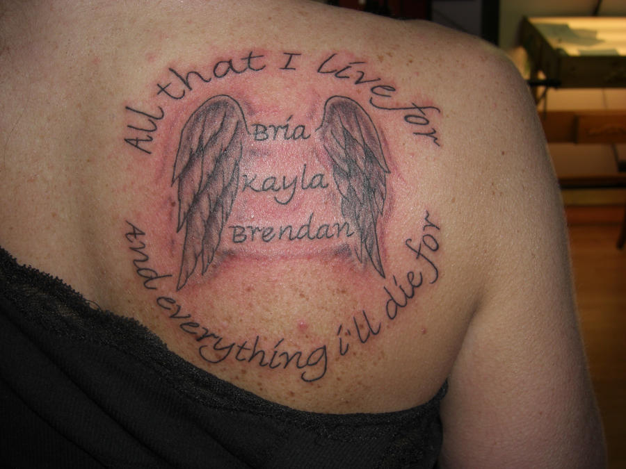 wings with saying tattoo by robm8686 on deviantART