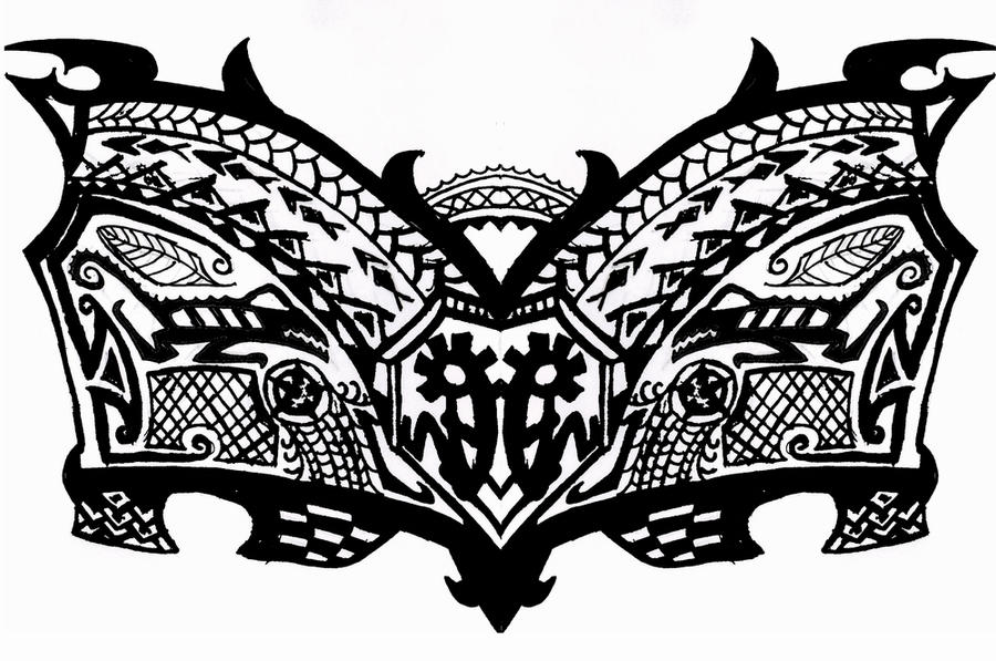 Tribal Chest tattoo by
