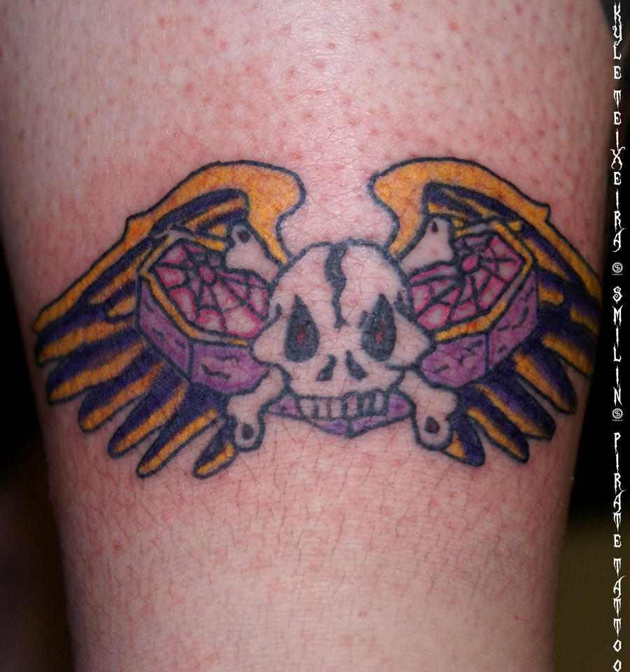 Winged Skull Leg Tattoo by KyleT on deviantART