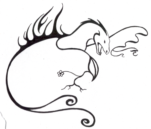 Elemental dragon tattoo | Flower Tattoo