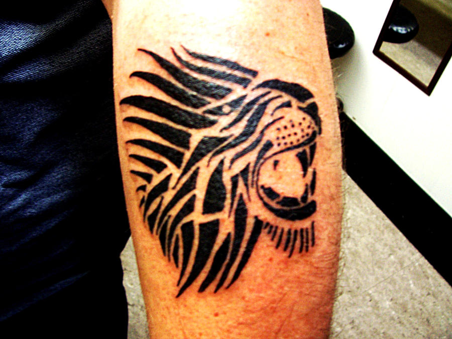 tribal lion tattoos for men. tribal lion tattoos for men.