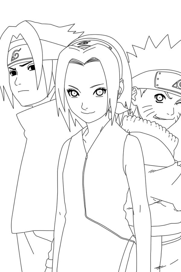 naruto team seven coloring pages - photo #4