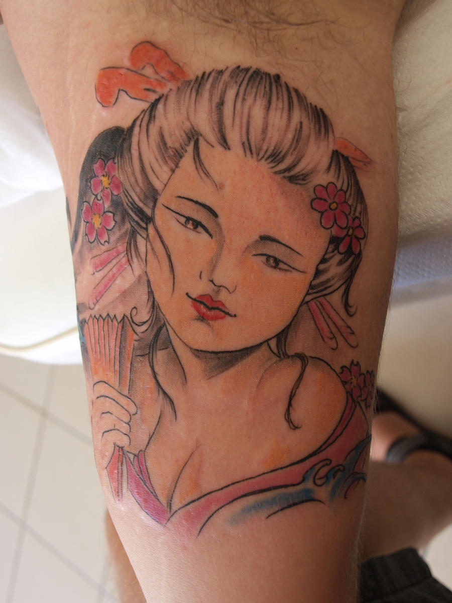 geisha tattoo by zombthc on