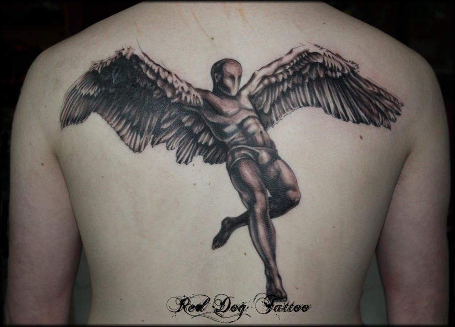 Gary's Angel Back Tattoo by Reddogtattoo on deviantART