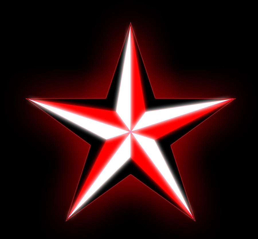 Nautical star red glow by ScribblingTend on deviantART