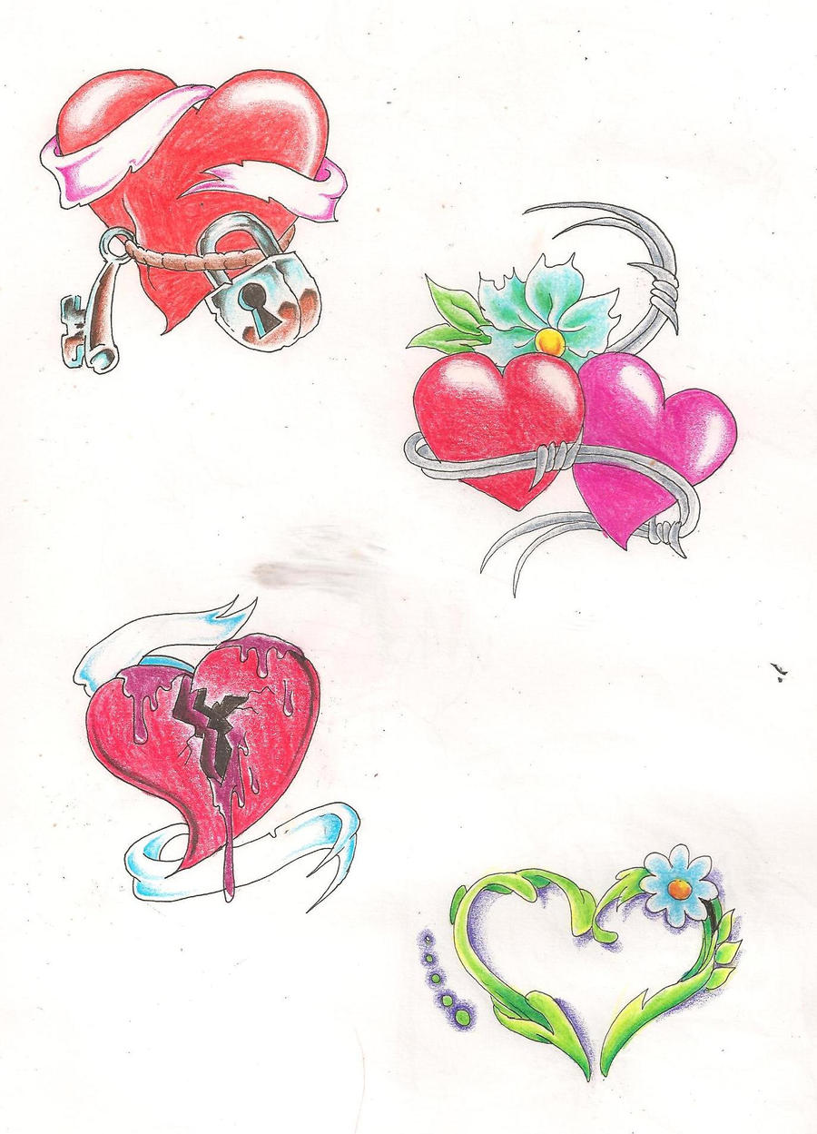 Hearts tattoos by MrPPHed