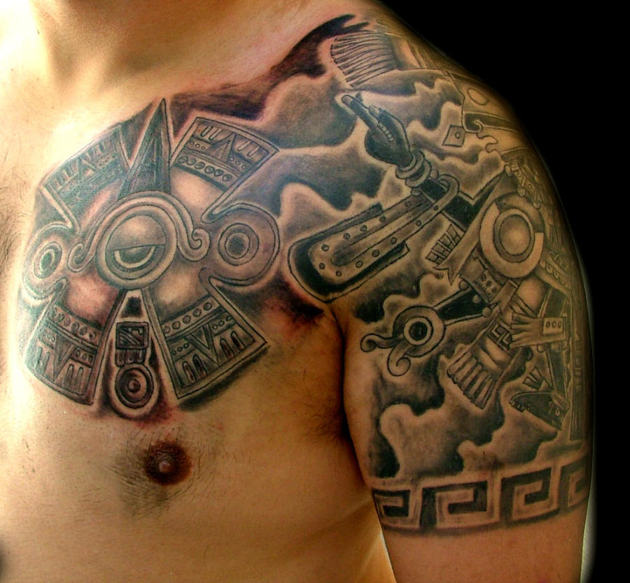 mexican style - chest tattoo