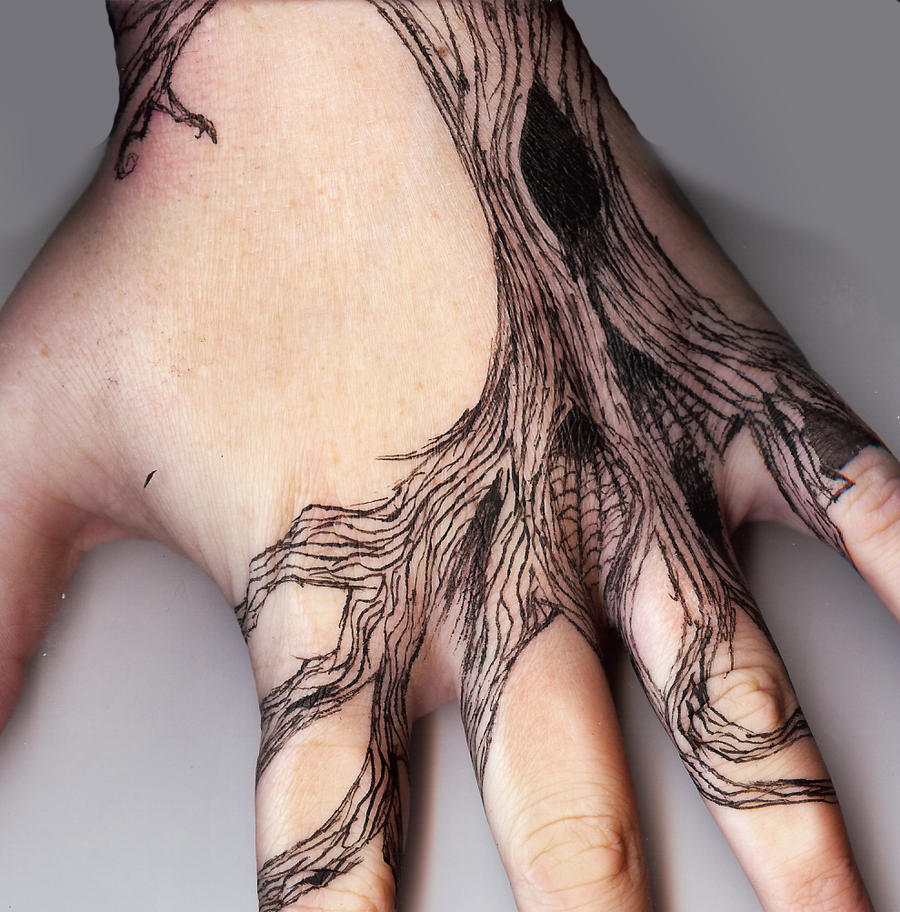 Tattoo Inspired Hand Tree P2