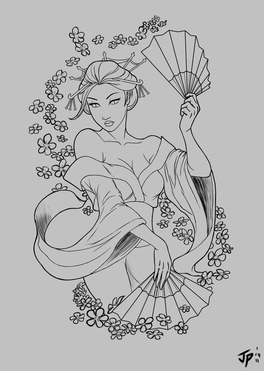 The Geisha by sKeTcHcRaZy on