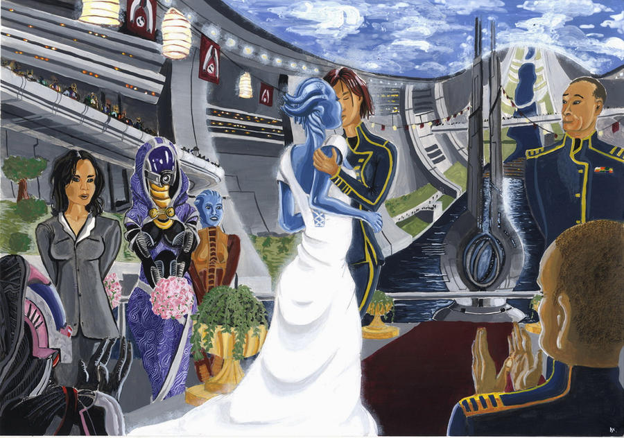 mariage_of_jane_and_liara_by_clarkvador-d3bmg8z.jpg