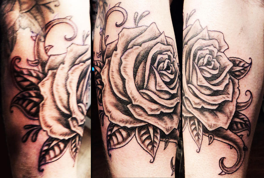 black and grey rose tattoo by Kiartia on deviantART