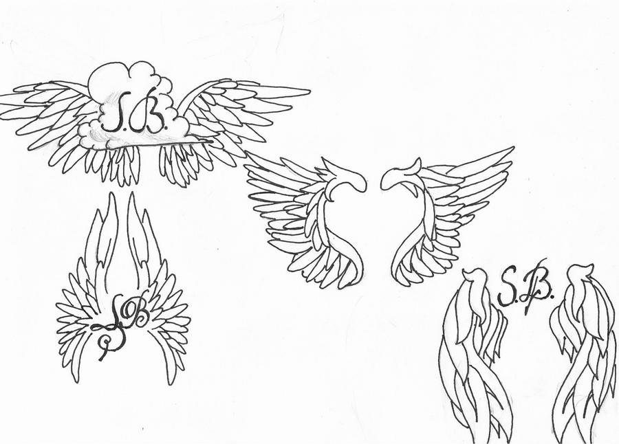 tribal wings tattoo designs on