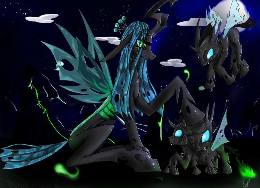 chrysalis_and_her_children_by_noideasfor