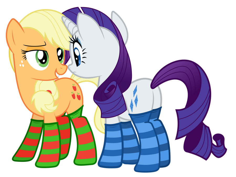 applejack_and_rarity_w_o_background_by_alexiy777-d4zrjzo.png