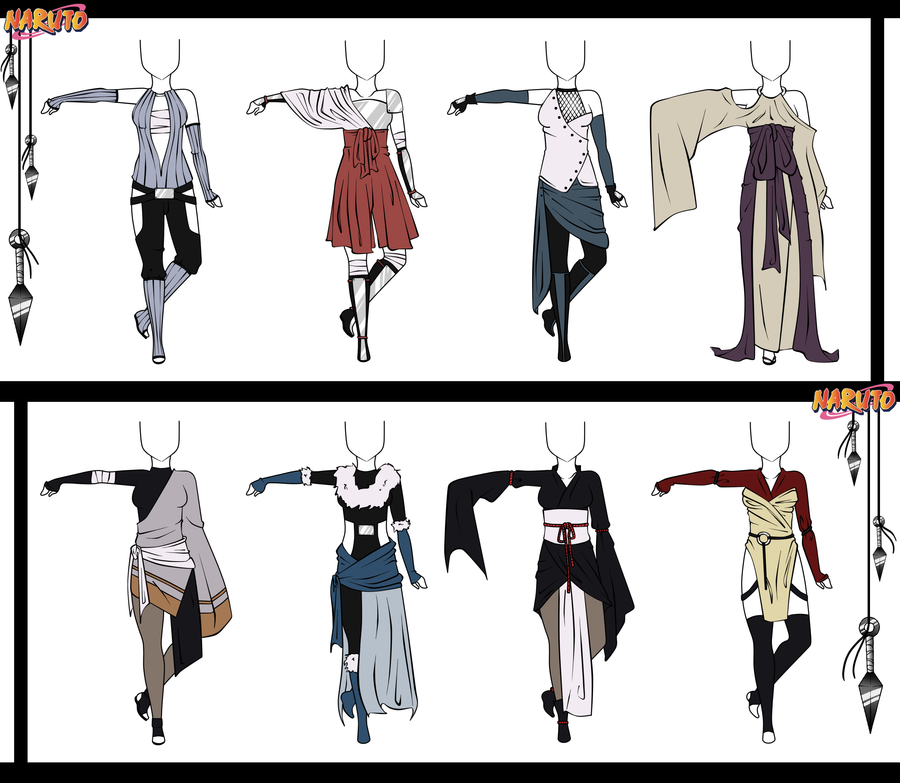Naruto Adoptable Outfit Set 11 - Closed by Orangenbluete