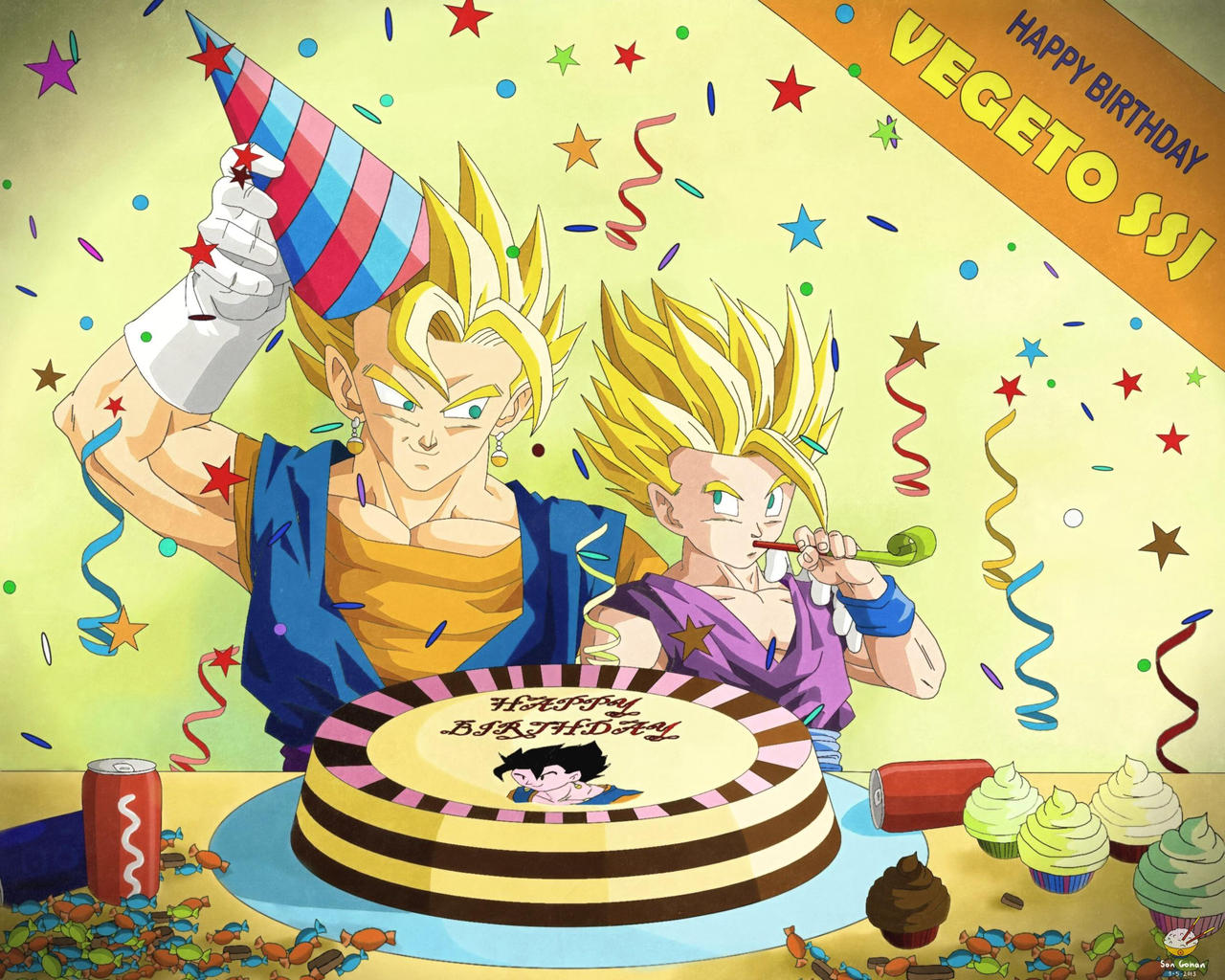 Dragon Ball - GOHAN 85 - HAPPY BIRTHDAY VEGETTO by songohanart on ...