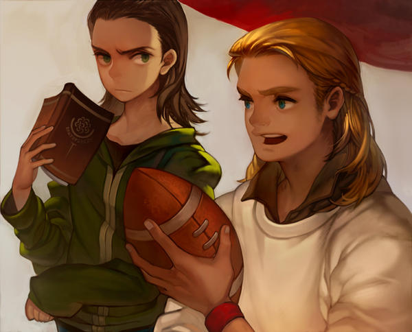 thor and loki fan art by mong1379