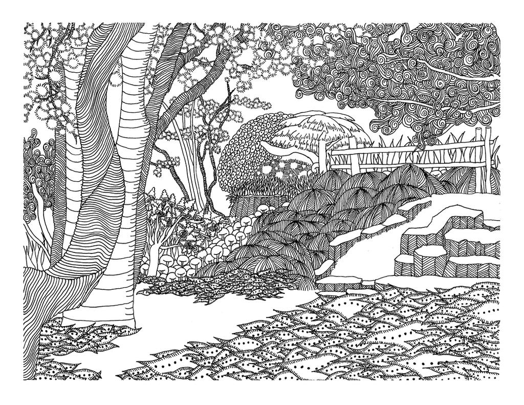 japanese garden coloring pages - photo #15