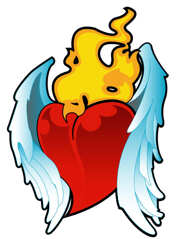 flaming heart tattoos. heart tattoos. Flaming heart