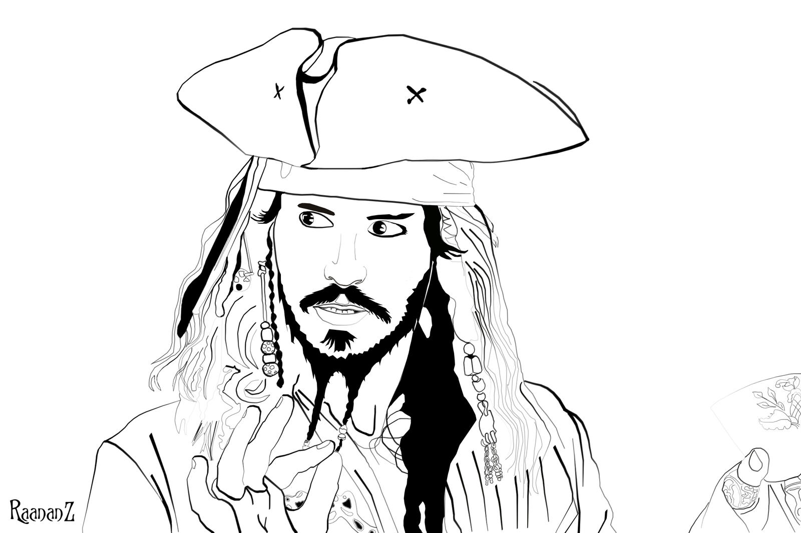 jack sparow coloring pages - photo #7