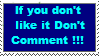 Don't comment stamp by DragonHeartLuver