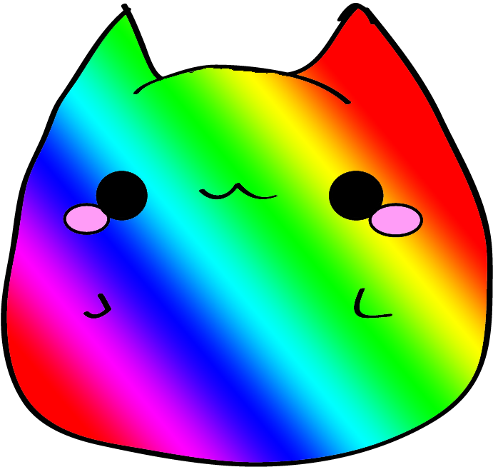 Rainbow Blob cat by bridgie00 on DeviantArt