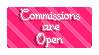 Stamp: Commissions Open III by MissLadyMinx