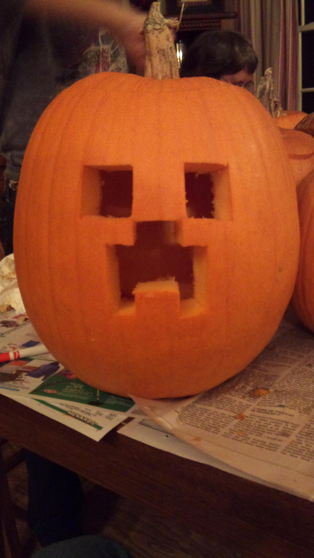 Minecraft Creeper Pumpkin Carving Picture | Apps Directories